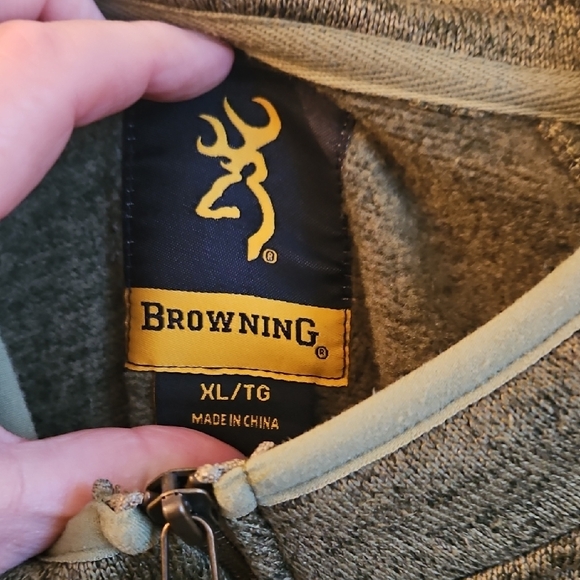 Browning Olive Zip-Up Sweater - Picture 3 of 6